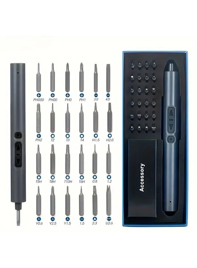 28 In 1 Upgrade Electric Screwdriver With Micro Torque Mode Portable Rechargeable Lithium Battery Led Light 200rpm Speed Boost Stable Torque Output Ideal For Diy And Repair Work Screwdriver Kit - Image 3