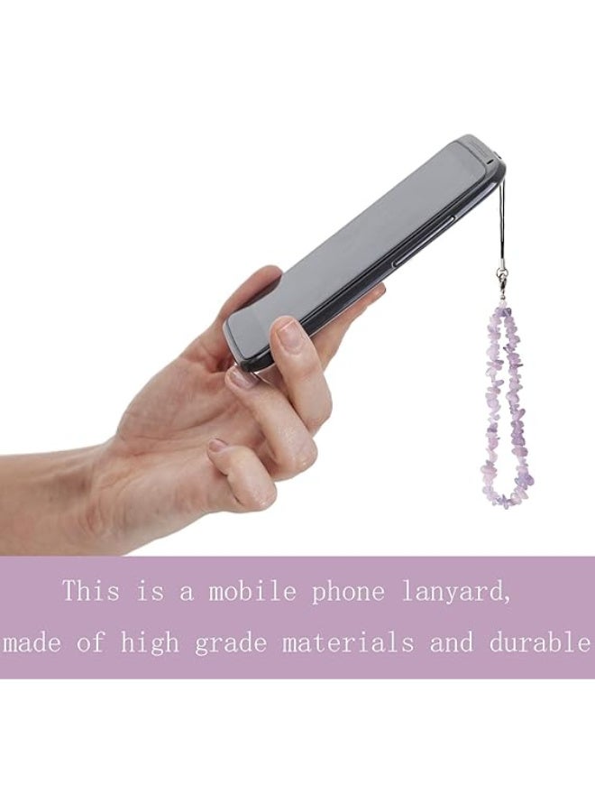 JOUDIYA 2 Pcs Phone Charms, Beaded Crystal Phone Chain, Phone Case Lanyard Wrist Strap, Natural Gemstone - Image 4