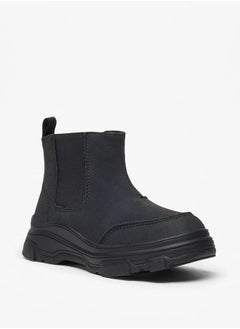 LBL by Shoexpress Boy's Solid High Cut Boots with Zip Closure  - Image 1