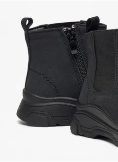 LBL by Shoexpress Boy's Solid High Cut Boots with Zip Closure  - Image 5