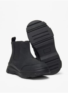 LBL by Shoexpress Boy's Solid High Cut Boots with Zip Closure  - Image 4
