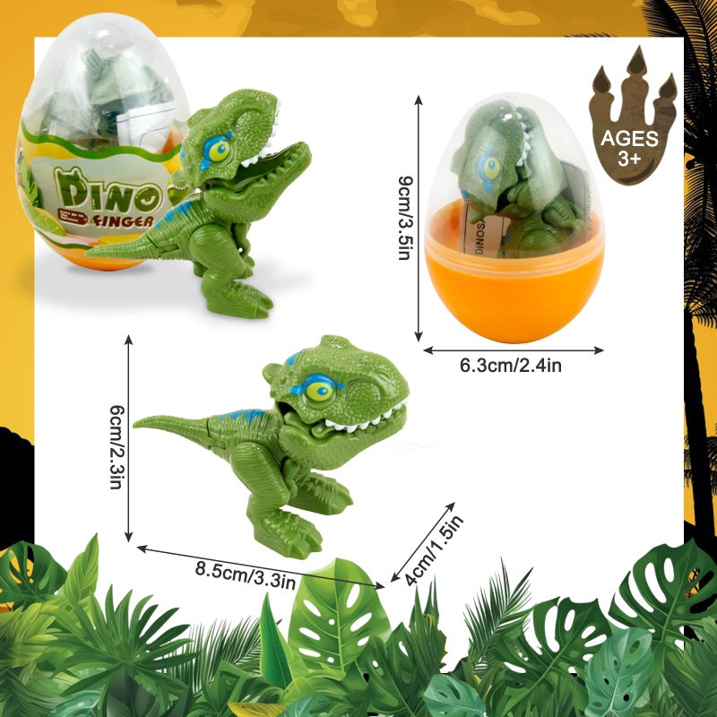 Sealive Dinosaur Egg Toys with Mini T-Rex Inside - 4 Pack Hatching Dinosaur Eggs for Kids 3-5, Educational Birthday Gifts, Boys Girls Party Favors, Interactive Play Learning Toys, Biting Fingers Big Mouth - Image 5