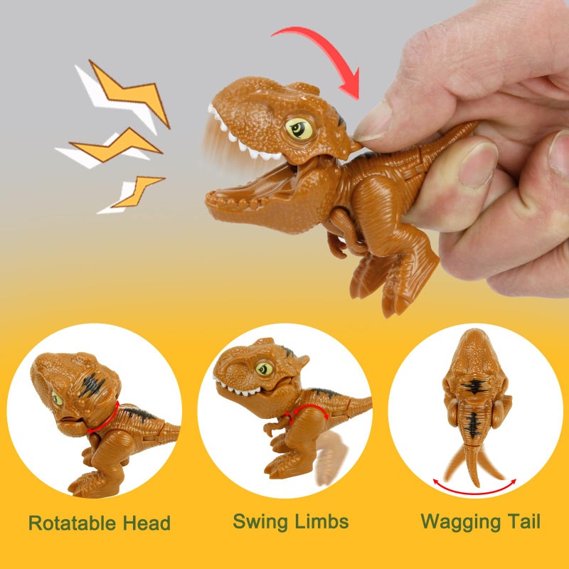 Sealive Dinosaur Egg Toys with Mini T-Rex Inside - 4 Pack Hatching Dinosaur Eggs for Kids 3-5, Educational Birthday Gifts, Boys Girls Party Favors, Interactive Play Learning Toys, Biting Fingers Big Mouth - Image 4
