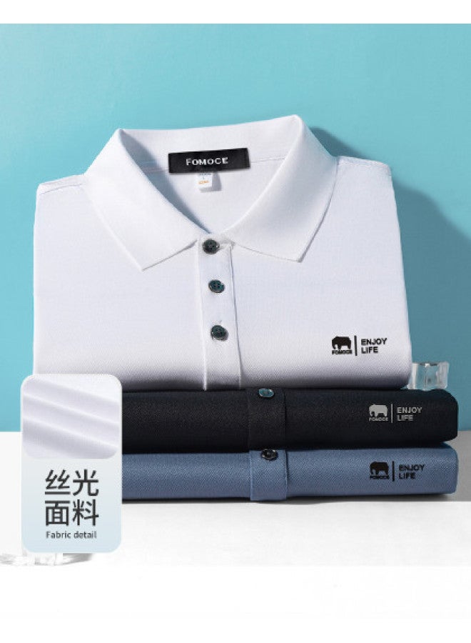 Fomoce durable & Easy-care Men's Business Casual Short-sleeve Polo Shirt - Image 1