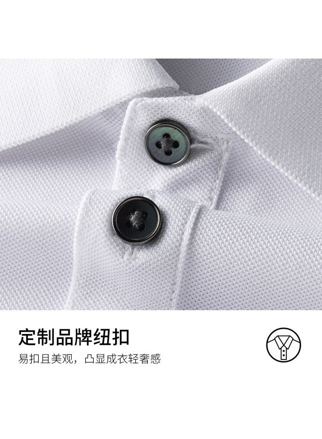 Fomoce durable & Easy-care Men's Business Casual Short-sleeve Polo Shirt - Image 4