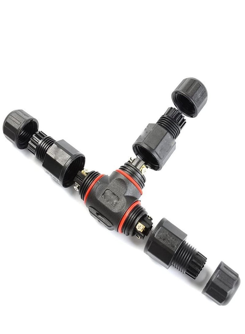 Y&D 2pcs 3 Way Junction Box Connector IP68 Waterproof Electrical for 5mm- 10mm Cable Range  - Image 3