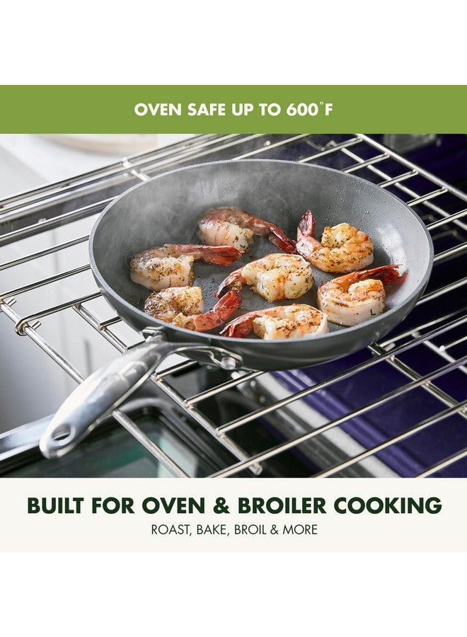 جرين بان مقلاة جرين بان فالنسيا برو الصحية المصنوعة من السيراميك المؤكسد الصلب غير اللاصق، مقاس 10 بوصات، خالية من PFAS، تعمل بالحث الكهرومغناطيسي، آمنة للاستخدام في غسالة الأطباق والفرن، لون رمادي - Image 3