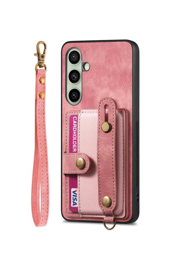 erorex Case For Samsung Galaxy A56 5G Retro Cross Wristband Wallet Leather Back Phone Case - Image 2