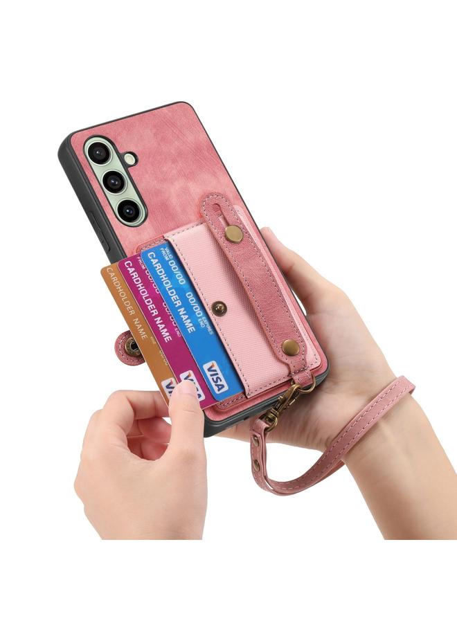 erorex Case For Samsung Galaxy A56 5G Retro Cross Wristband Wallet Leather Back Phone Case - Image 5