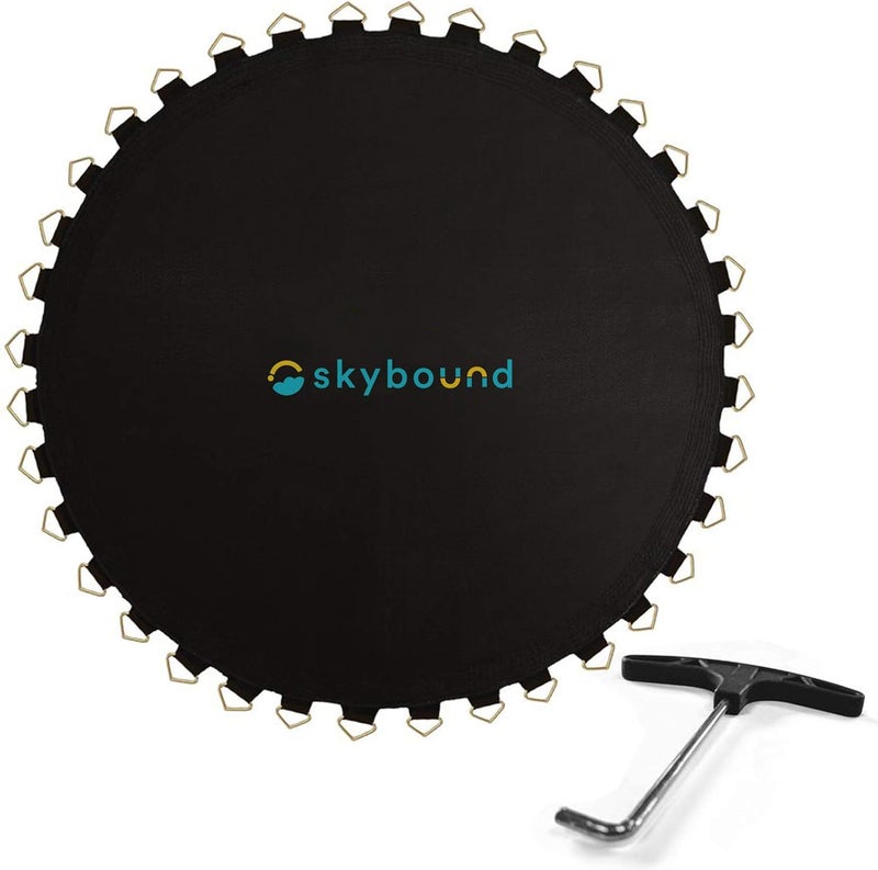 SKYBOUND Replacement 12 Foot Trampoline Mat, Fits 5.5 Inch Springs, 72 V-Rings, 12ft Frames w/Spring Tool and Durable V-Rings, Bounce Safely with Extra Rows of Stitching - Image 1
