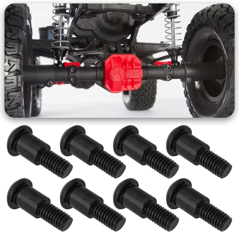 ECSiNG 12pcs Black Hex Buttonhead Incision Kingpin Shoulder Screws M3 Axle Screw Compatible with Axial SCX10 AR44 Compatible with Capra F9 M3x4x10mm - Image 2