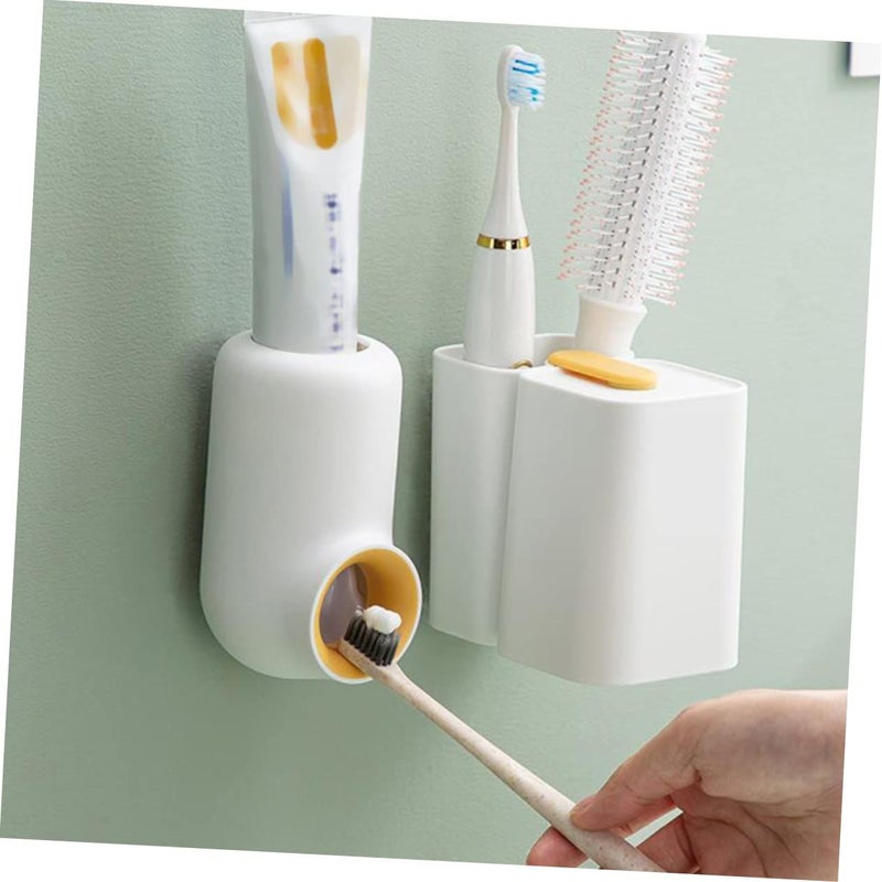 2 Pack Wall Mounted Automatic Toothpaste Squeezer Dispenser Press Type Saver Holder - Image 5