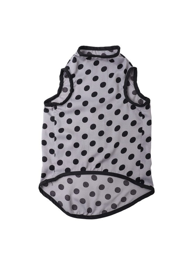 Western Era Funky Soft Cotton Dog T-Shirt | Comfortable & Breathable Dog Clothing | Sleeveless Vest Puppy Outfit |(Polka Grey) (Large) (20Inches) - Image 5