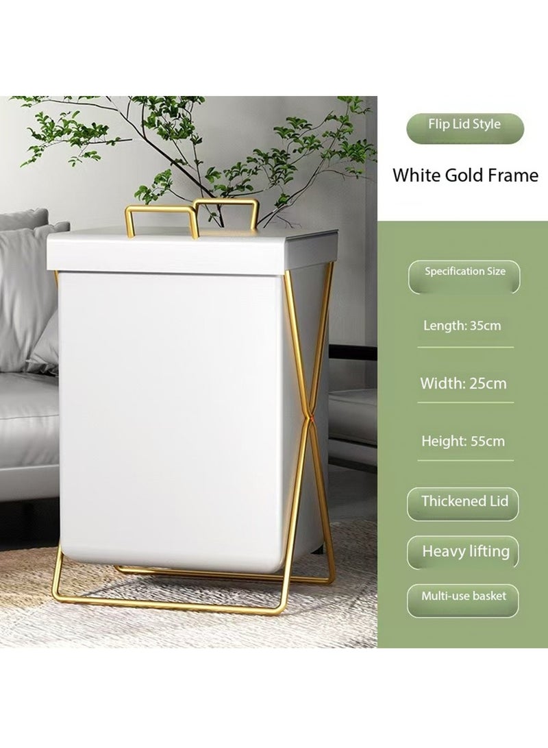 سلة غسيل أنيقة لتخزين الملابس، حقيبة غسيل محمولة مقاومة للغبار والماء - Image 2