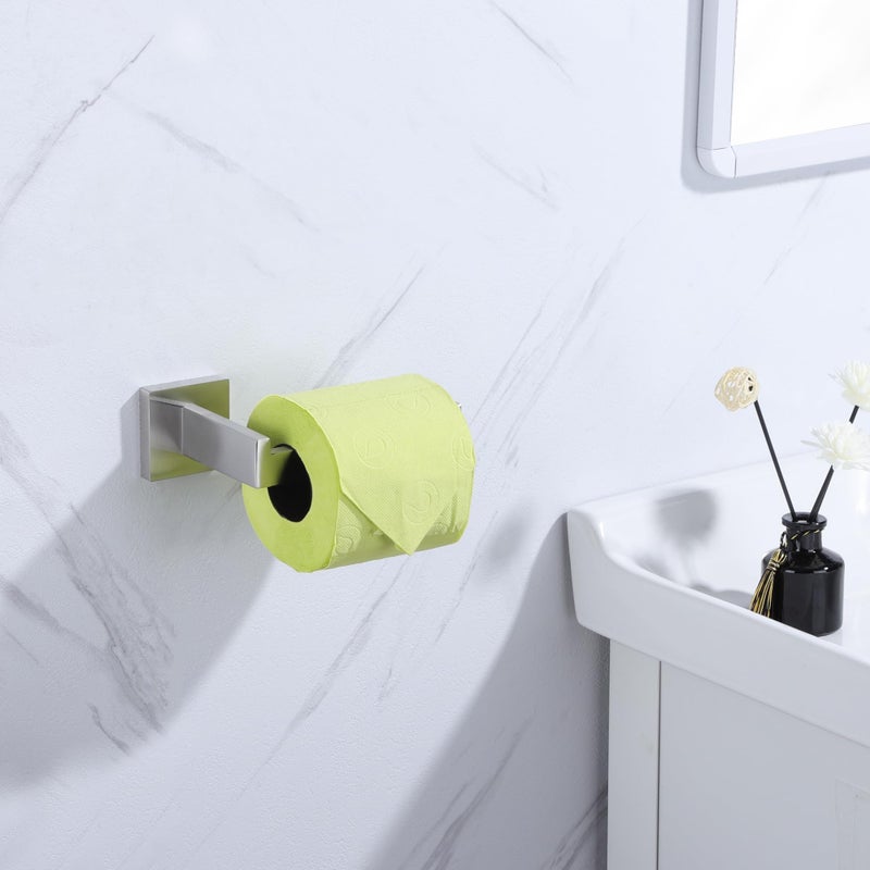 LANC Bathroom Toilet Paper Holder  Brushed Nickel Toilet Paper Roll Holder Wall Mounted for Kitchen Washroom Modern Toilet Tissue Roll Holder Dispenser 304 Stainless Steel Right  A8807BN - Image 3