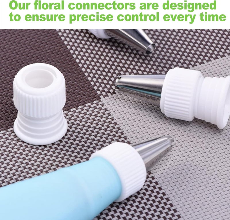 CeroDimo 12 Pcs Couplers for Piping Bags, Standard Cake Decorating Icing Couplers, Plastic Coupler Tip Set for Frosting Nozzles, Piping Bag Clips, 1.2 x 1 Inch - Image 5