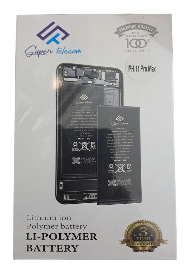 Replacement Battery For Apple iPhone 11 pro max Black