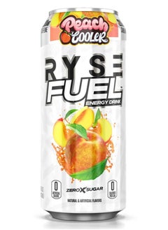 RYSE Fuel Energy Drink, Peach Cooler, 1 Can 