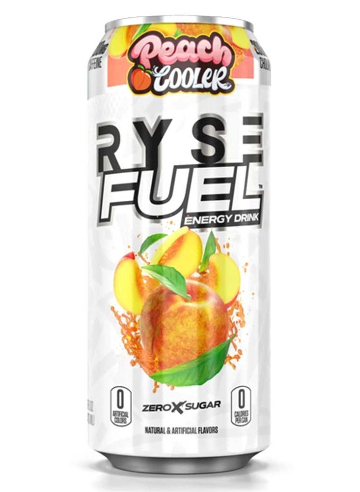 RYSE Fuel Energy Drink, Peach Cooler, 1 Can 
