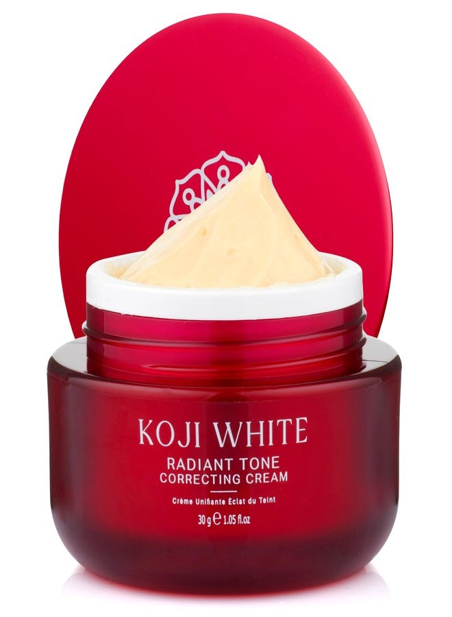 Koji White 1% Kojic Acid Cream | Face Moisturizer Radiant Tone Correcting Cream with 1% Alpha-Arbutin, 3% Niacinamide & Hyaluronic Acid for All Skin Types, Unscented, Vegan Skincare, 1.05 FL Oz - Image 1
