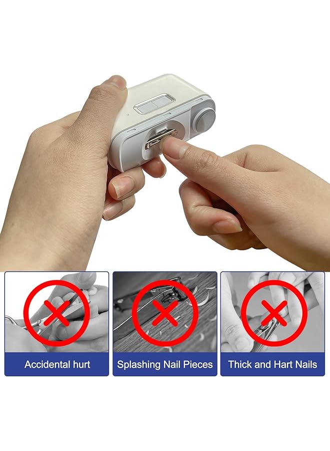 Excefore Electric Nail Clipper 2 In 1 Electric Nail Trimmer For Men Women Children & Elderly - Image 3