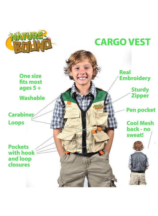 Nature Bound Cargo Vest for Kids with Zipper, 4 Pockets, and Durable Stitching - Image 2