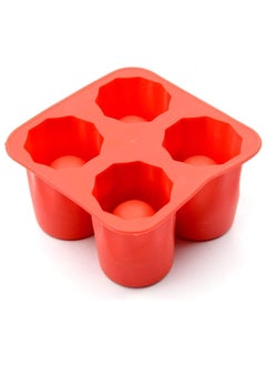 MBUYS MALL Mbuys Mall 4Cup Silicone Mold for Making Ice Glasses Iced Shots for Party Drinking Coke  - Image 1