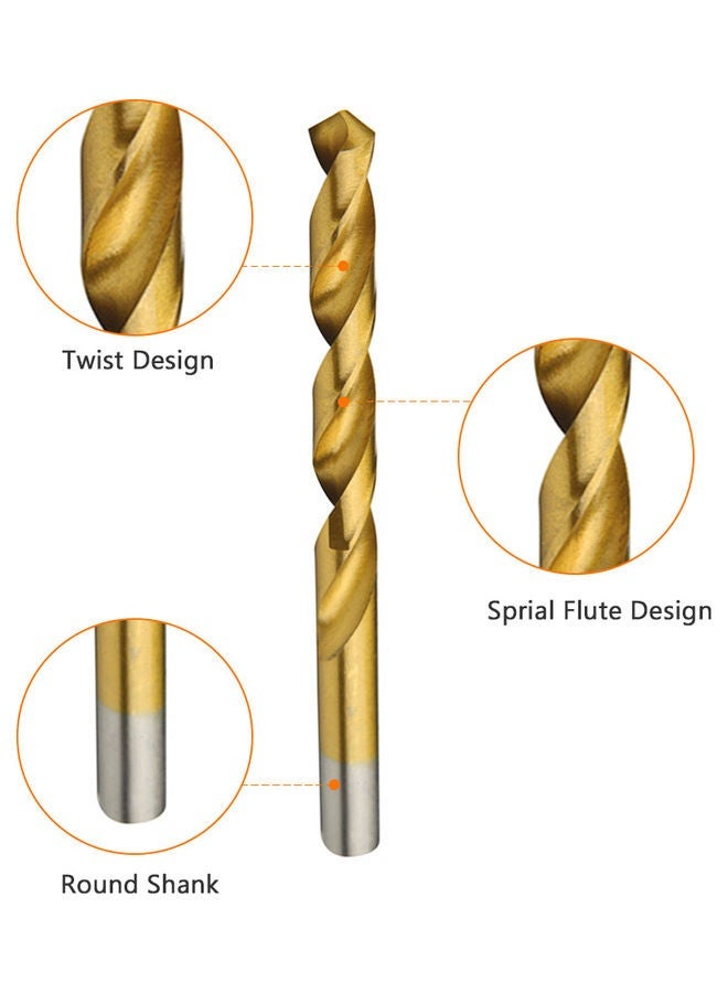 NIBEMINENT Titanium Twist Drill Bit Gold 22.00x2.00x4.00cm  - Image 2