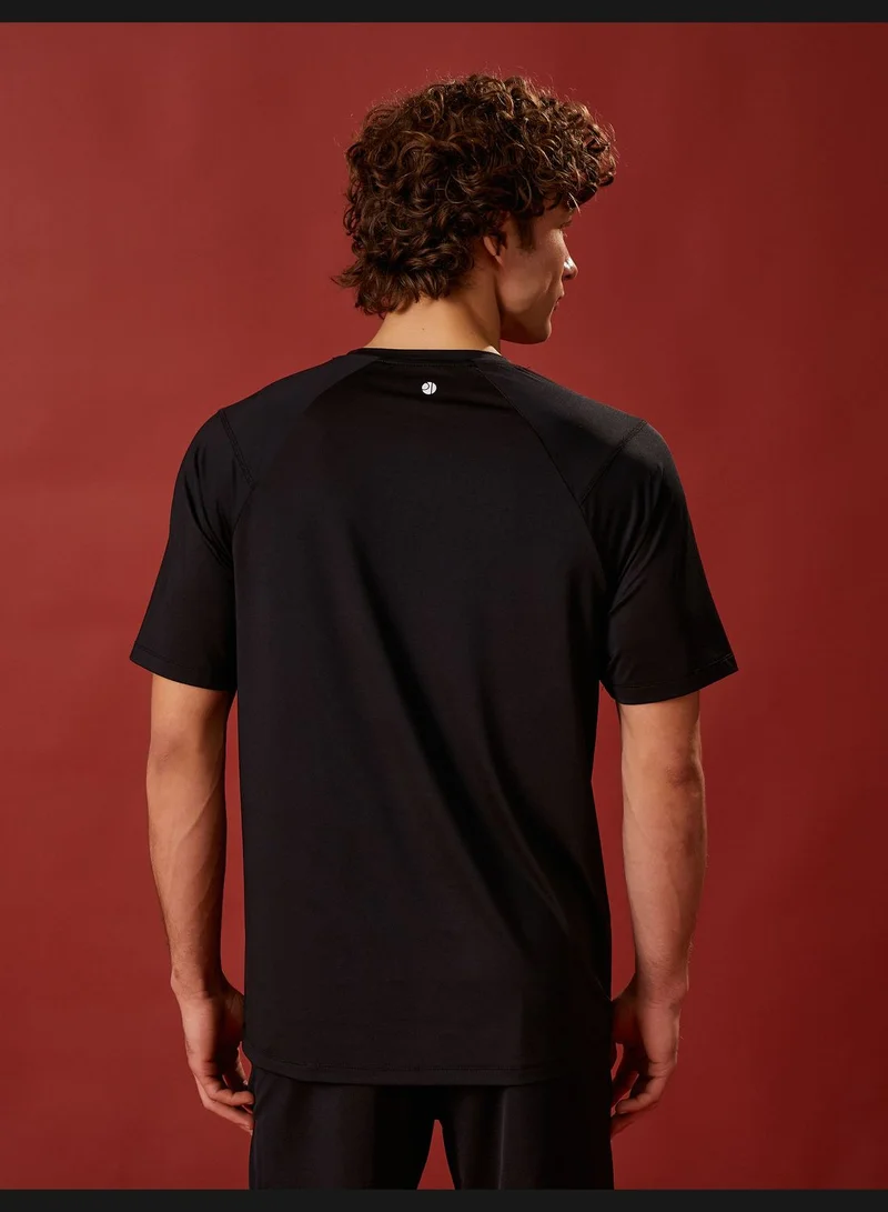 KOTON Basic Sport T-Shirt Slogan Printed Crew Neck
