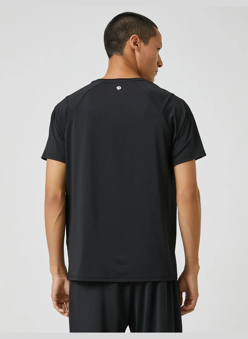 KOTON Basic Sport T-Shirt Slogan Printed Crew Neck