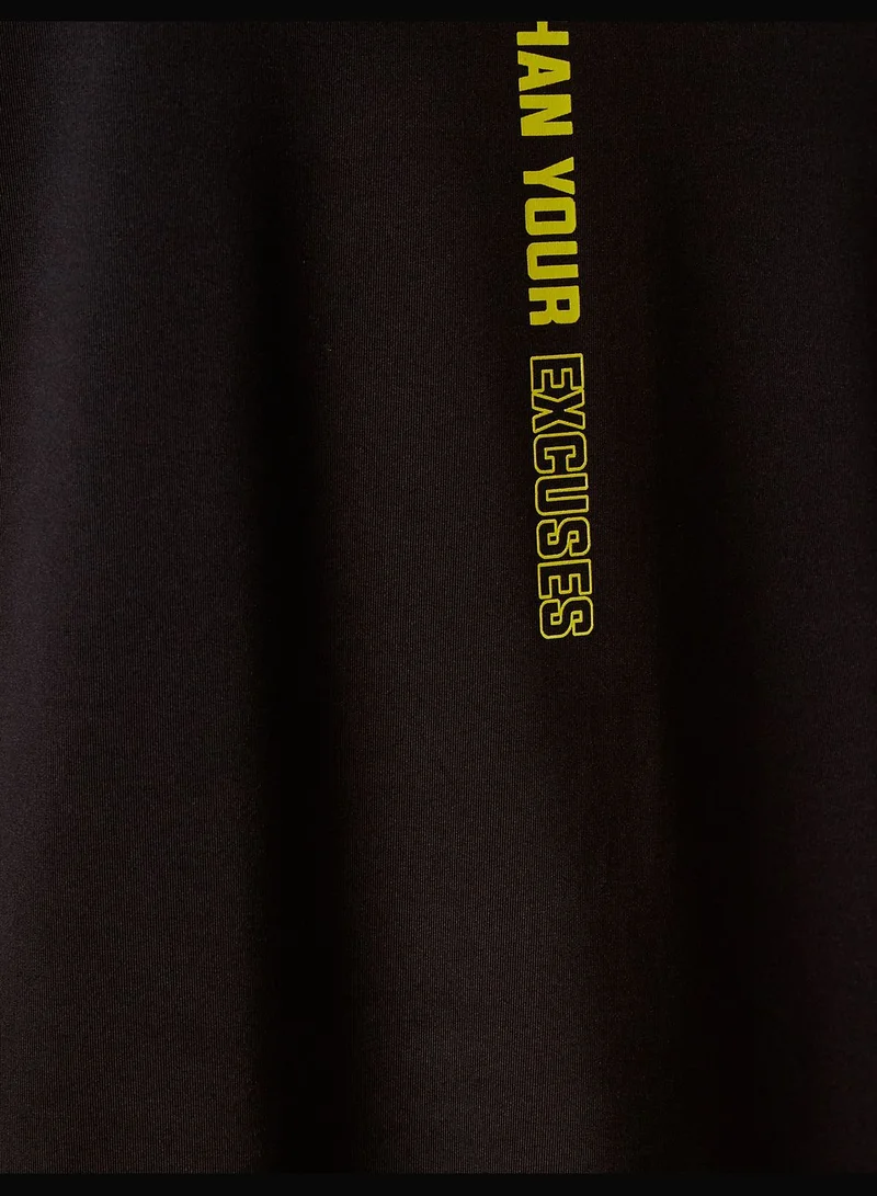 KOTON Basic Sport T-Shirt Slogan Printed Crew Neck