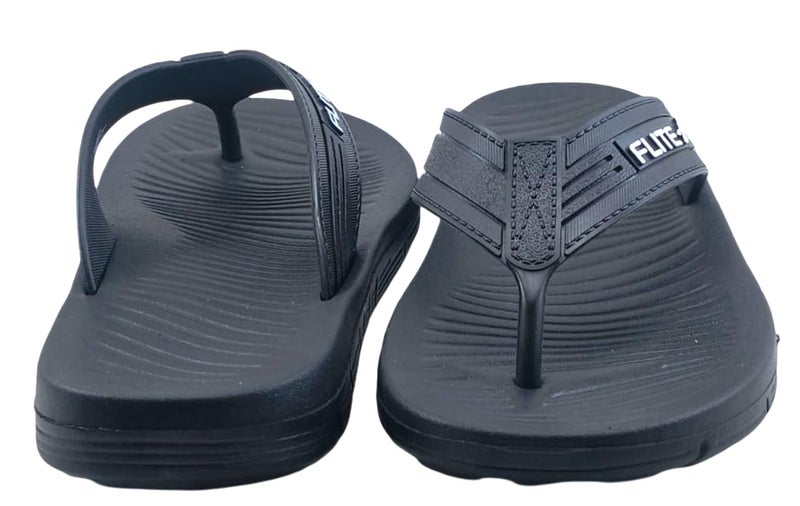 FLITE Thong V-Strap Slippers for Men & Women | Soft Cushioned, Lightweight & Non-Slip Daily Use Chappals (Black, UK Footwear Size System, Adult, Men, Numeric, Medium, 8) - Image 5