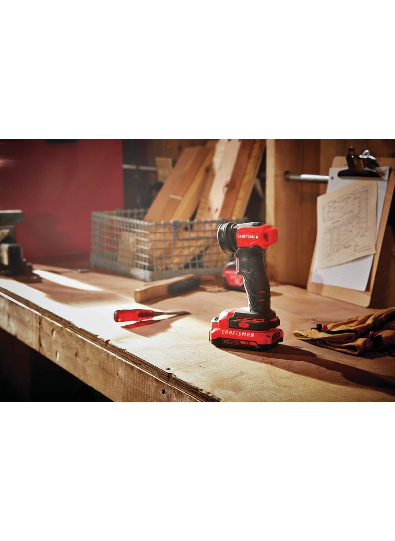 CRAFTSMAN CRAFTSMAN V20 LED Work Light Cordless Handheld 140 Lumens Bare Tool Only CMCL020B  - Image 2
