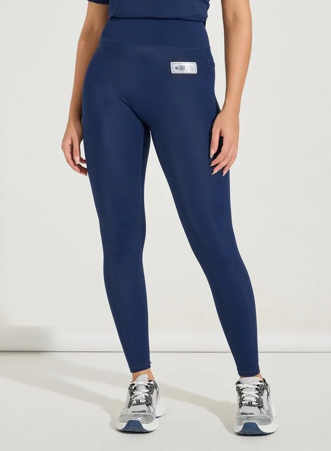 Styli Active Gymspire Edition - Label Back Stitch Contour Detail Leggings