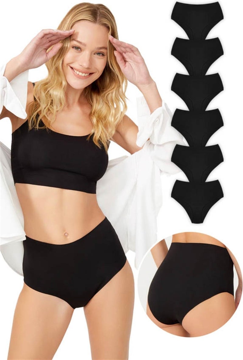 COTTONHILL High Waist Basic Laser Cut Bikini Panties 6 Pack  - Image 1