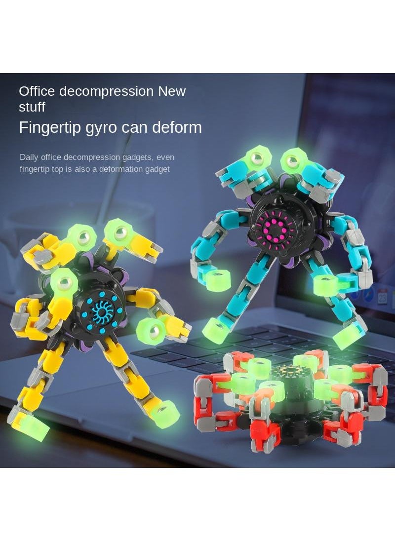 Y&D Deformation Decompression Luminous Rotating Fingertip Finger Gyro Toy  - Image 3