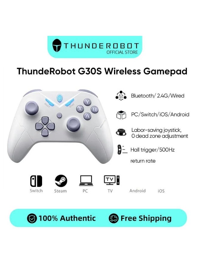 Thunderobot G30S Wireless Gamepad Controller Hall Effect Triggers Wired 2.4G Wireless Bluetooth Tri-Mode Connection - Image 2
