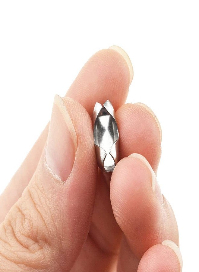 Binzzo 4.5mm Diameter Vertical Roman Roller Beaded Decent Fix Hide Frayed End Reliable Closure Easily Connect Stainless Steel Blind Ball Chain Connector 15 Pieces for Roller Shades Curtains Blinds - Image 3
