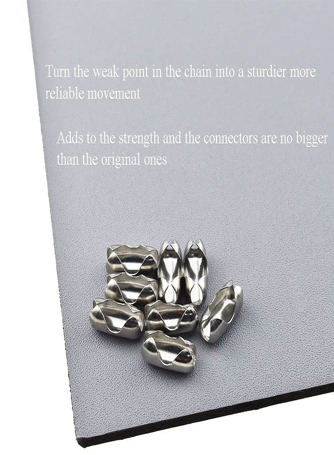 Binzzo 4.5mm Diameter Vertical Roman Roller Beaded Decent Fix Hide Frayed End Reliable Closure Easily Connect Stainless Steel Blind Ball Chain Connector 15 Pieces for Roller Shades Curtains Blinds - Image 5