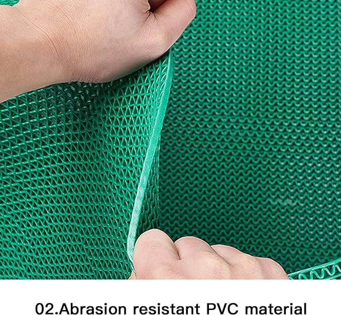 TIB Anti Skid & Multipurpose PVC Rubber Mat for Floor, Swimming Pool Mat, Shower Mat, Carpet, Rainmat, Bathroom Mat, Waterproof Entrance Doormat, 2X5 Feet Green - Image 5