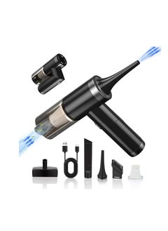Excefore 2 in 1 Cordless Handheld Vacuum Cleaner and Air Duster, 8Kpa Foldable Mini Vacuum Rechargeable 52000RPM Air Duster Car Vacuum Portable Keyboard Cleaner Air Blower for Computer/Car/House  - Image 1