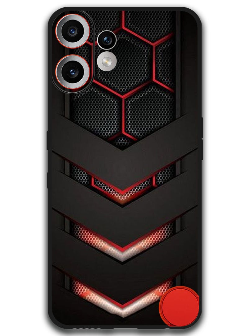 Theodor Case Compatible with Nothing CMF Phone 2 Pro 6.77 Inch Protection Shockproof Bumper Cover red & black - Image 1