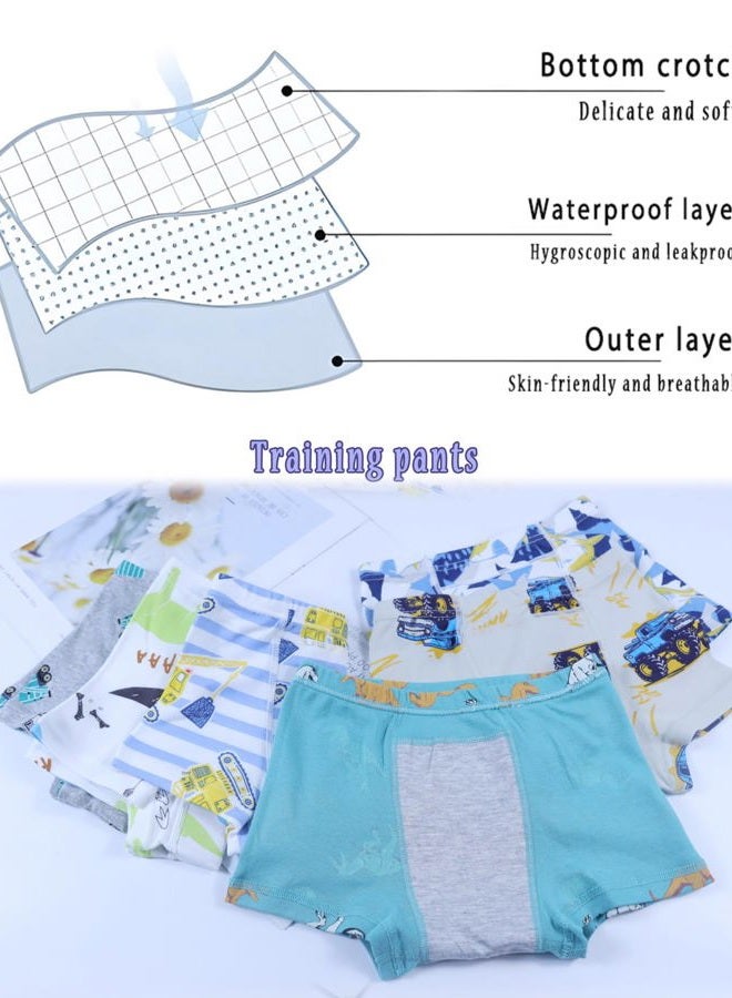 Boboking Toddler Boys Trainer Underwear Little Kids Boy Boxer Briefs, Green White Gray, 2 - Image 2