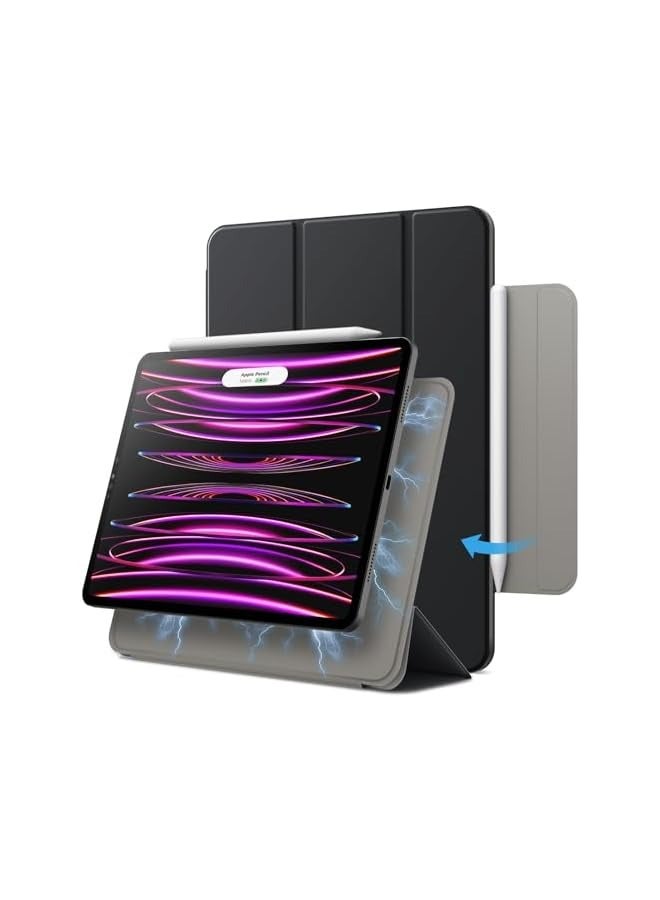 جي تيك حافظة مغناطيسية لجهاز iPad Pro 11 بوصة (موديل 2022/2021/2020/2018)، وiPad Air 5/4 (10.9 بوصة 2022/2020)، تدعم شحن الجيل الثاني من قلم الرصاص، مرفق مغناطيسي (أسود) - Image 1
