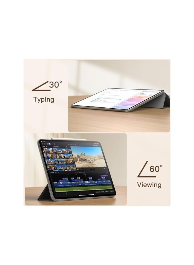 جي تيك حافظة مغناطيسية لجهاز iPad Pro 11 بوصة (موديل 2022/2021/2020/2018)، وiPad Air 5/4 (10.9 بوصة 2022/2020)، تدعم شحن الجيل الثاني من قلم الرصاص، مرفق مغناطيسي (أسود) - Image 5