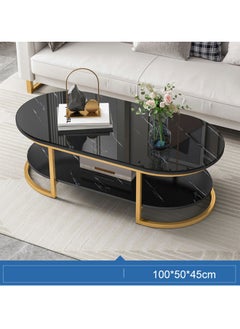 NKX Multipurpose White 2 tier Coffee Table with thickened 4mm glass Top for Kitchen and Bedroom  - Image 1