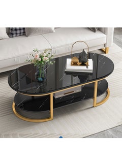 NKX Multipurpose White 2 tier Coffee Table with thickened 4mm glass Top for Kitchen and Bedroom  - Image 2
