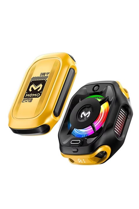 Magnetic Phone Cooler, Semiconductor Mobile Phone Cooling Fan Radiator with RGB Light and Temperature Display &external battery - for PUPG Compatible with all phone