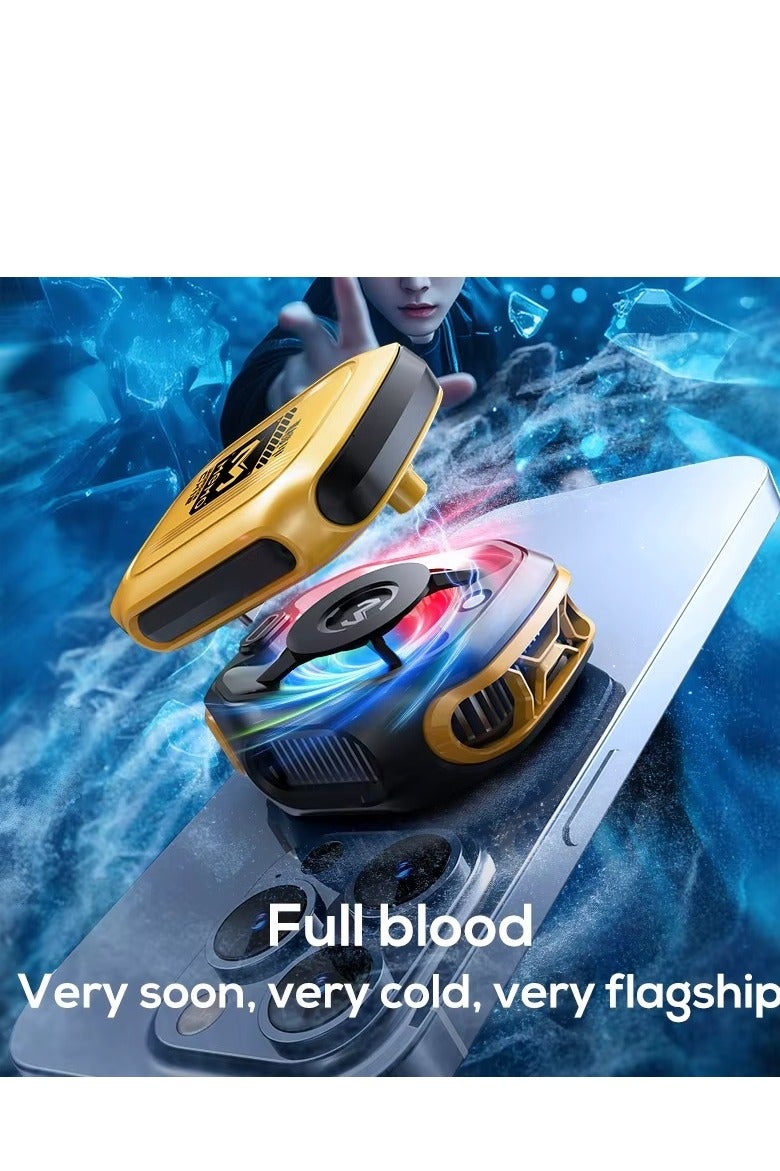 ميمو مبرد هاتف مغناطيسي احترافي - مروحة تبريد بتقنية أشباه الموصلات مع إضاءة RGB وشاشة عرض درجة الحرارة وبطارية خارجية | مثالي لألعاب ببجي (PUBG) ومتوافق عالمياً مع جميع الهواتف. - Image 4