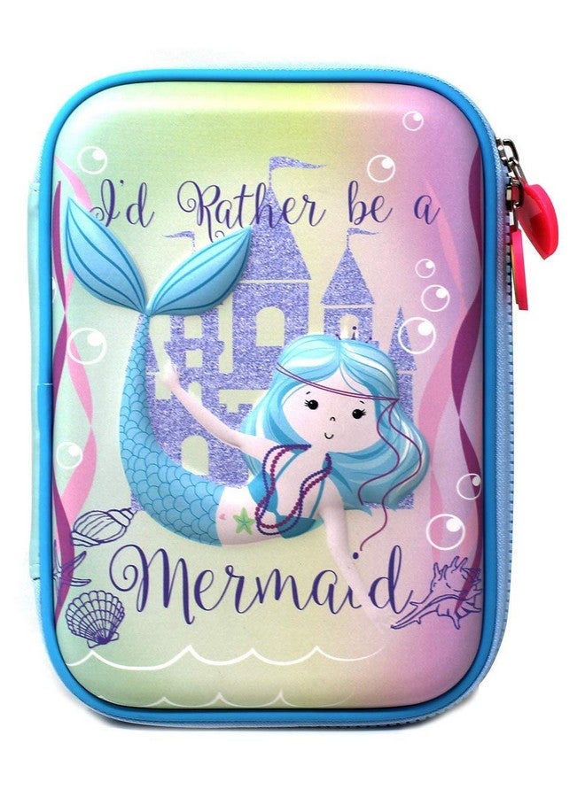 ShopNGift ShopNGift Mermaid Premium Stylish Large Capacity Hardtop EVA Pencil Case Pouch Organizer for Kids - Mermaid - Image 1